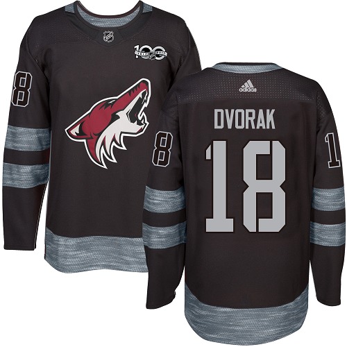 Adidas Coyotes #18 Christian Dvorak Black 1917-100th Anniversary Stitched NHL Jersey